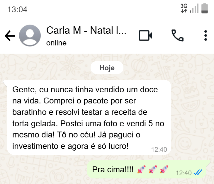 Depoimento 1 - Print WhatsApp