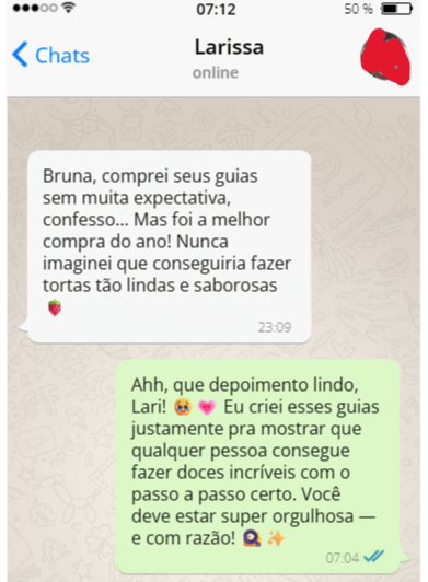 Depoimento 6 - Print WhatsApp